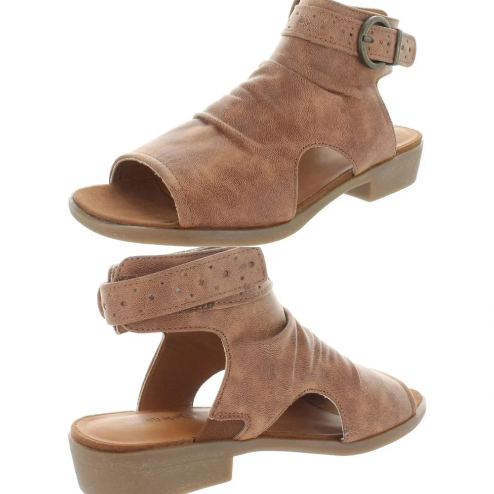 BareTraps Sheridyn Open Toe Leather Ankle Strap Sandals